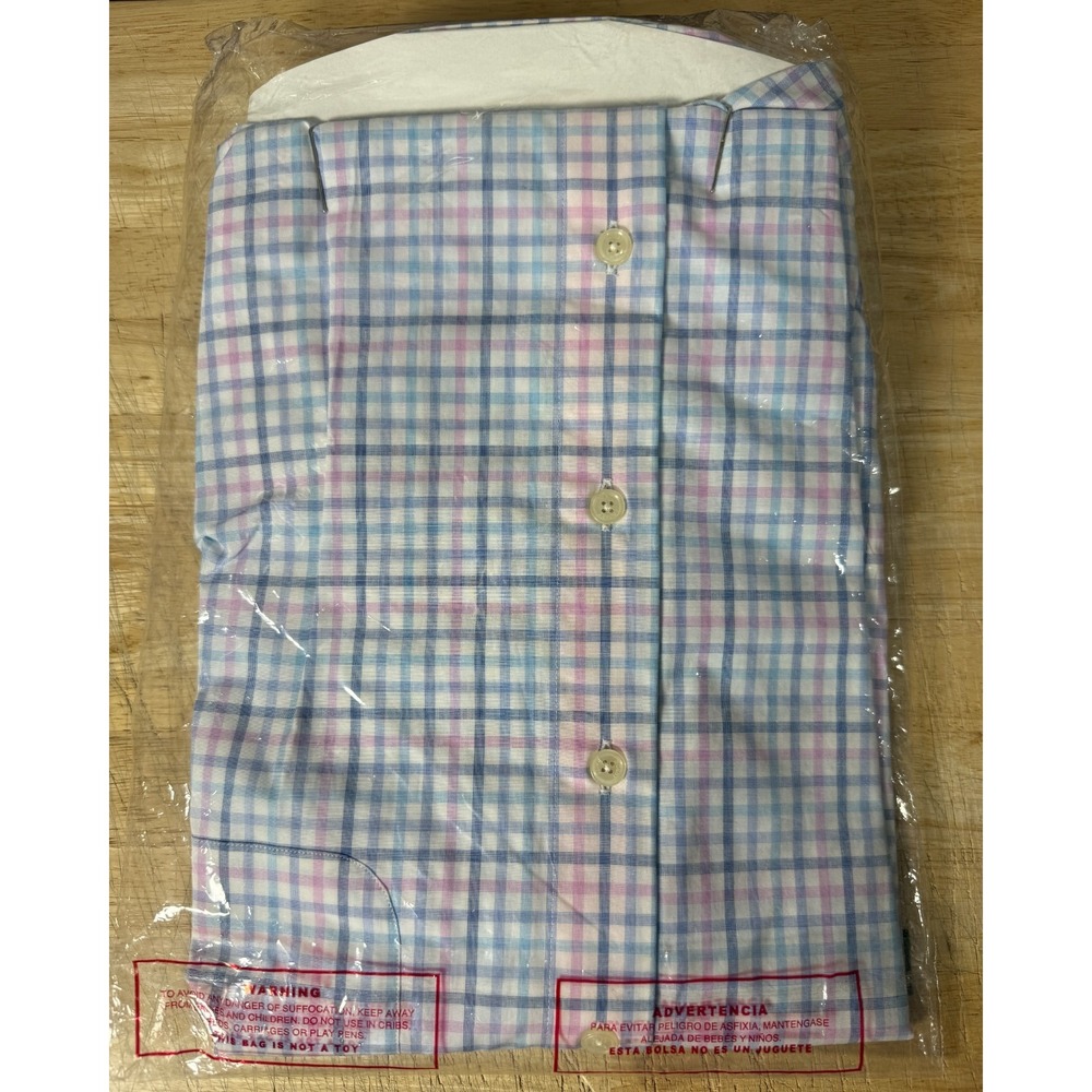 NEW Bobby Jones Plaid long sleeve button up shirt Mens size Large Chest logo* - Picture 3 of 4